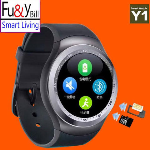 New Fashion Y1 Smart Watch Support SIM Card and TF Card with Whatsapp and Facebook &amp; Twitter APP Smartwatch Pk Gt08 Q18 Dz09