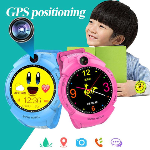 Cewaal OLED Display Children's GPS Positioning SOS Anti Lost Location Tracker Smart Watch Support SIM Camera For Android iOS