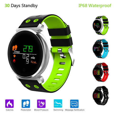 Mindkoo Smart Watch Clock Men Women IP68 waterproof  Sport Bluetoth Smart Wristband with Blood Heart Rate Smartwatch pk kw88